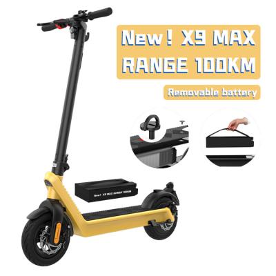 China 2021 Available Sales Unisex European Warehouse X9 Folding Electric Scooter With 15.6Ah Lithium Battery for sale