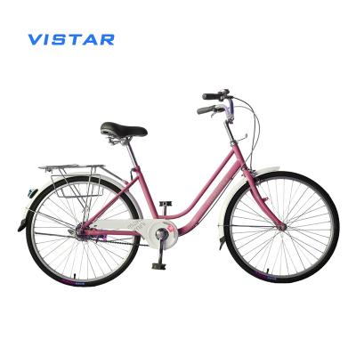 China Steel 24 inch 26 inch single speed ladies bicycles beautiful lace green yellow blue cheap wholesale bicycles for sale for sale