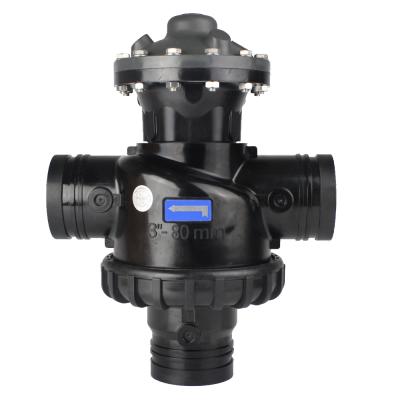 China Machine repair shops 3 inch flushing chamber from control valve drain port 2 with angle drain to flush system from filtration drain port for sale