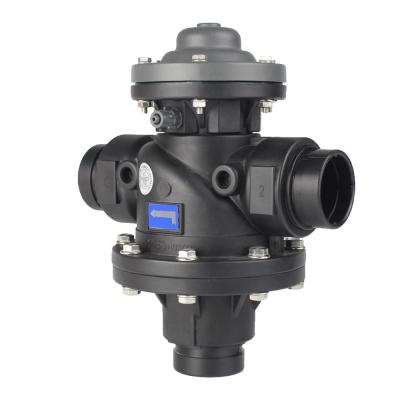 China Factory 3 Way 2 Chamber Straight Flow Flushing Control Valve Away From Drain Port For Backwater Irrigation Filtration System for sale