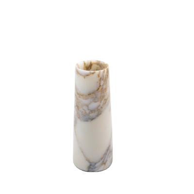 China Contemporary natural colorful marble flower vase for living room bed room decoration for sale