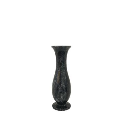 China Contemporary Natural Black Marble Decorative Marble Flower Vase With Various Shape for sale