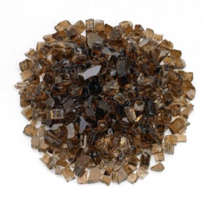 China EWS Stocked Tempered Non-Reflective Fire Crushed Glass for sale