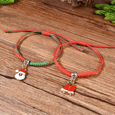 China F356 New Christmas Gift F356 Handmade Lucky Rope Bracelet Adjustable Braided Charm Bracelet for sale