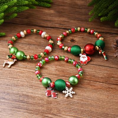 China Christmas Products Fashion Jewelry Set New Arrival Wish Merry Christmas Punk Charm Bracelet F354 For Women for sale