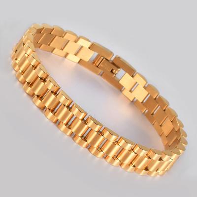 China F258 CLASSIC Gold Plated Bracelet Mens Chains Mens Jewelry Customize Watch Steel Bracelets Charm Designer Cuff Stainless Steel Bracelet for sale