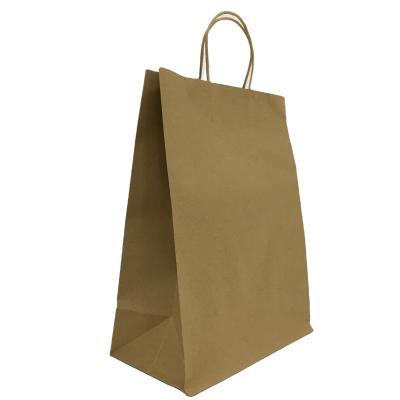 China Cheap Materials OEM Factory Wholesale Kraft Paper Bag Brand Recycled Brown Flat Handle Kraft Paper Bag for sale