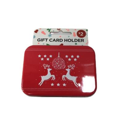 China China Made Recyclable Customized Card Holder Rectangular Gift Storage Beauty Tin Box for sale