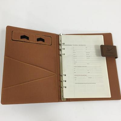 China Spiral Wholesale Custom Leather Planner , PU Leather Notebook For Business for sale