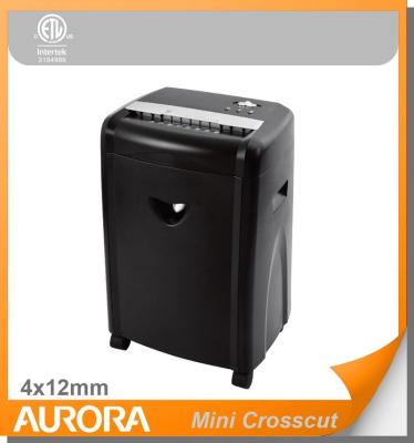 China The Aurora AS1236C plastic paper shredder, mini crosscut 4x12mm, 12 sheets (A4) medium duty shredding machine for office and SOHO normal for sale