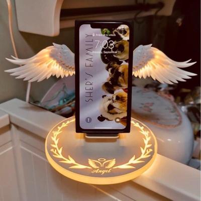 China Original Hot Selling Mobile Phone Amazon Wireless Charging Angel Wings Christmas Best Wireless Gift Charger Wireless Charger for sale