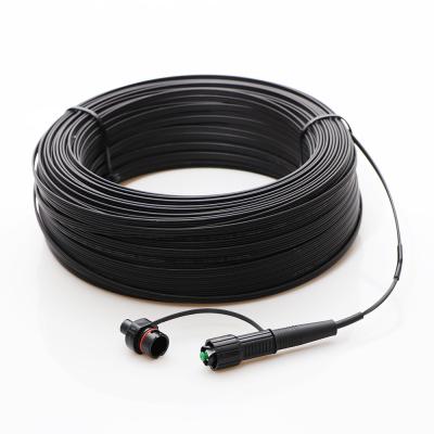 China FTTH Outdoor Drop Cable MINI SC/APC Simplex SM G657A1 Fiber Optic Pigtail 100m for sale