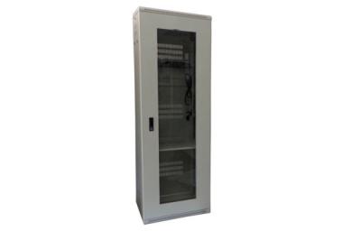 China Indoor Floor Standing Fiber Optic Cabinet With 2 Cooling Fan 1 PDU for sale