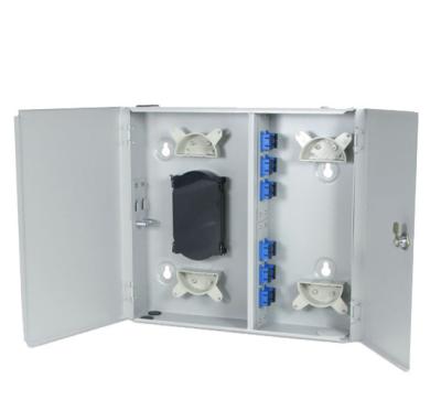 China Indoor Wall Mount Fiber Termination Box , 12/24/48 Port Fiber Enclosure Box for sale