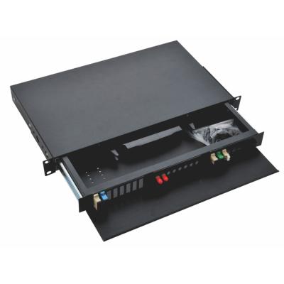 China 12/24/48 Ports Fiber Patch Panel Rack Mount With LC/SC/ST/FC Pigtail Adapter for sale