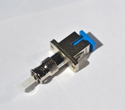 China Plastic / Metal Body Fiber Optic Connector Adapters SC Female To ST Male Hybrid fiber optic sc to st adapter for sale