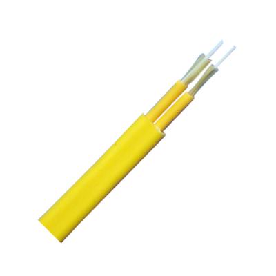 China Flat fiber optic cable, duplex flat twin 2core indoor fiber optic cable, Singlemode/Multimode/OM3/OM4/OM5 LSZH jacket for sale