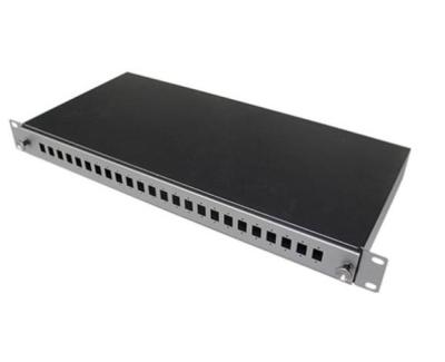 China 1U Chassis Patch Panel Fiber Optic 24 Port Multi / Single Mode 19 Inch Rack Mounted for sale