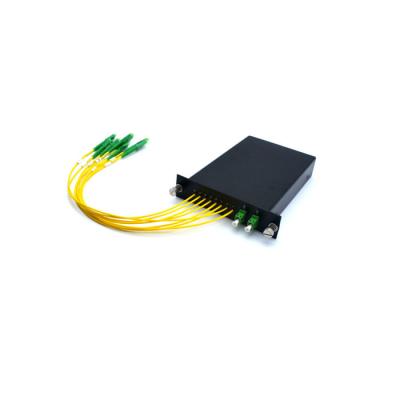 China UNIFIBER 1x8 PLC Splitter LGX Module LC/APC Connectors For CATV FTTx PON Solutions for sale