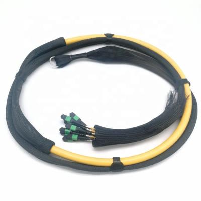 China 8-144 desbloqueo del solo modo OS2 MTP/MPO del cable del tronco del cordón de remiendo de la base MPO MTP con el ojo de tracción en venta