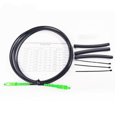 China OFTK Fiber Optic Patch Leads 3.5mm Black LSZH Jacket SC/APC Connectors Heat Shrinkable for sale