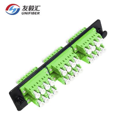 China 6 Ports Quad LC 24fibers OS2 SPCC Fiber Adapter Plate for sale