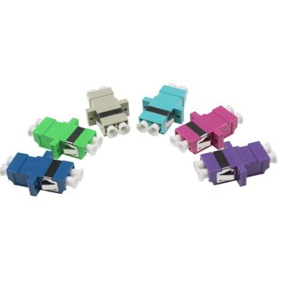 China Singlemode Multimode LC LC Duplex Fiber Coupler OM3 OM4 With Flange for sale