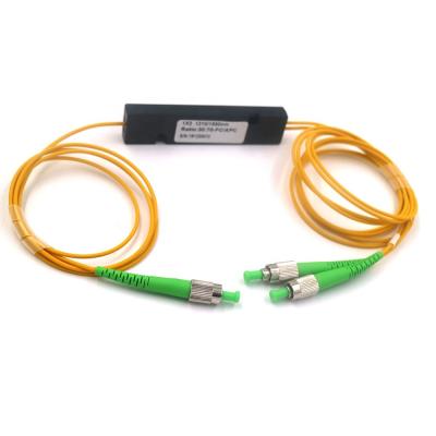 China 1310 1550nm ABS 1x2 FBT Fiber Optic Coupler 50/50 FC APC Fiber Plc Splitter for sale