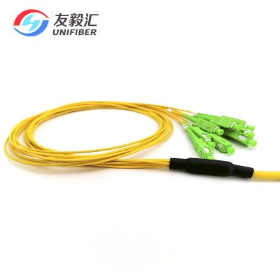 China PVC 8C Pre Terminated Multi Fiber Cables OS2 SC APC To SC APC for sale