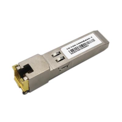 China 100m 10G Copper RJ45 SFP Module 1000Base MSA Fiber Transceiver Module for sale