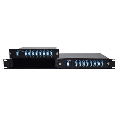 China 16CH DWDM Mux Demux C35-C50 LC UPC 2 Slot LGX Cassettes Rack Mount for sale