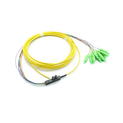 China G657A2 Fiber Optic Pigtail SC APC 12C Ribbon Fanout Single Mode for sale