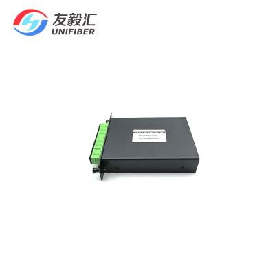 China SC / APC 1260nm Optical PLC Splitter 1x8 Cold Rolled Steel Cassette for sale