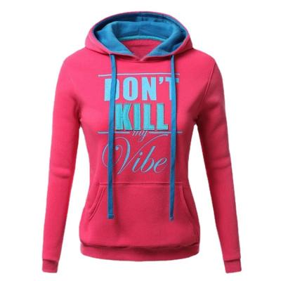 China Anti-pilling New Wholesale High Quality Casual Sweater Printing Hooded Women's Hoodie Pullover Sweatshirt for sale