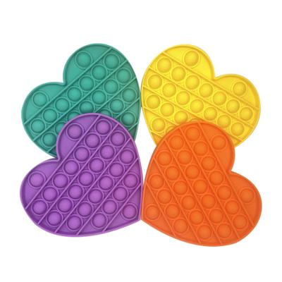 China Silicone& Popular ABS Amazon Relaxing Heart Shape Kid Adults Wiggle Toys for sale