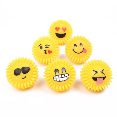 China Toy Wholesale Custom Design Funny Promotional TPR Smile Face Emotional Bounce Ball Smile Toy For Kids Children for sale