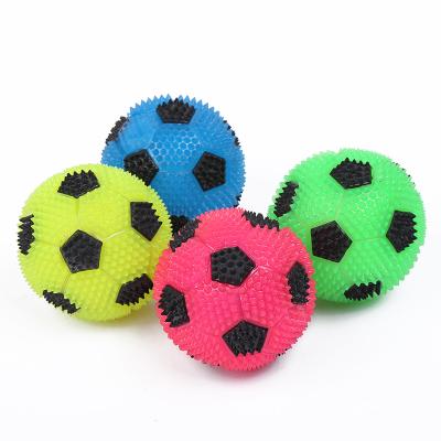 China Promotional Novelty Toy Wholesale TPR Toys Soccer America Sports High 6cm Outdoor Soccor LED Bouncing Ball for sale