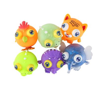 China TPR Factory Sale Cute Animal Fishes Tiger Elephant Puffer Toy Different Hot Novelty Toys Chicken for sale