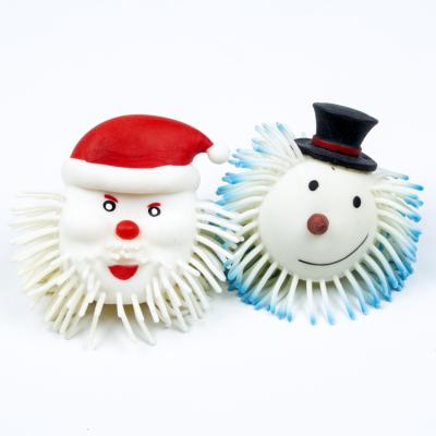 China TPR Material Factory Toys Squeeze Hushy Puffer Ball Christmas Puffer Ball for sale