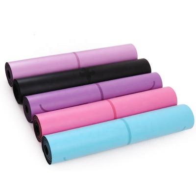 China PU Tiger Fitness Professional Longer Wider All Types Avoid Sore Knees Non Slip Suede Rubber Yoga Mat for sale