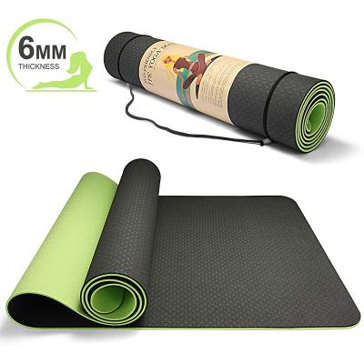 China Custom factory price anti slip natural body massage Tiger Fitness logo suede rubber yoga mat for sale