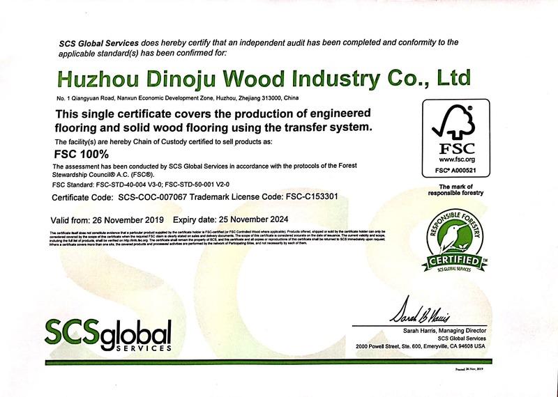 FSC - Huzhou Dinuoju Wood Industry Co., Ltd.