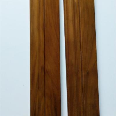 China Indoor Antique Soft Walnut Flooring Accessories Parquet Skirting Board Profile Pure Solid Wood Baseboard for sale