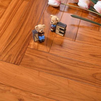 China Indoor Natural Color KOSSO Hardwood Solid Wood Herringbone Flooring For Indoor Residential for sale