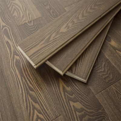 China Modern Factory Sale Hot Oak Veneer Dark Color Engineered Wood Flooring for sale