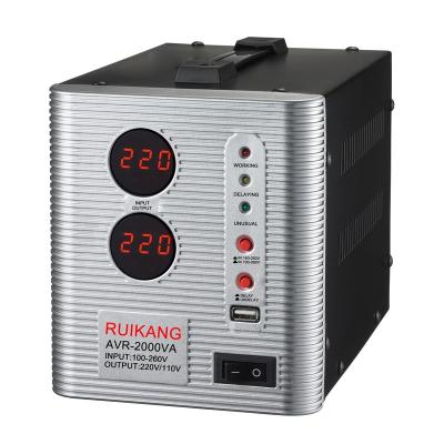 China RUIKANG Brush Stabilized Voltage Alternator Power Generator Circuit Single Phase AC Voltage Regulator Automatic Stabilizers for sale