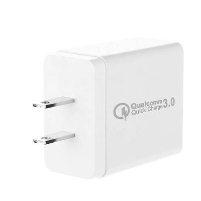 China Large Quality Mobile Phone QC 3.0 3 Ports US Plug Fast Wall Charger for sale