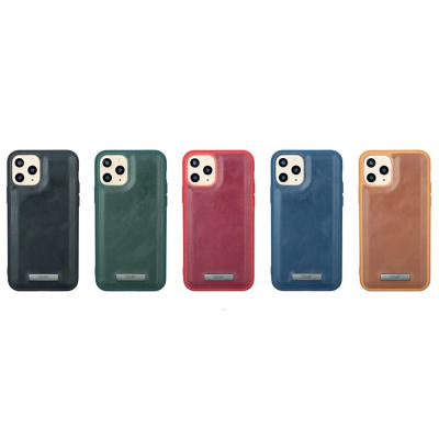 China Wholesale Eco-Friendly Solid Leather Phone Case Anti-fall Back Cover Mobile Phone Case For Cell Phone Case iPhone 11 for sale