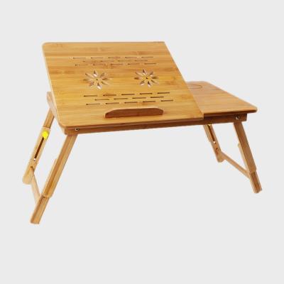 China Simple Design Custom Adjustable Comfortable Foldable Foldable Laptop Table Multifunctional Bamboo Laptop Table For Bed for sale