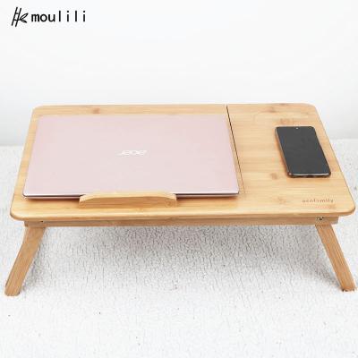 China Best Quality Adjustable Height Wholesale Adjustable Laptop Table Folding (Height) Small Selling Eco-Friendly Bamboo Laptop Bed Table for sale